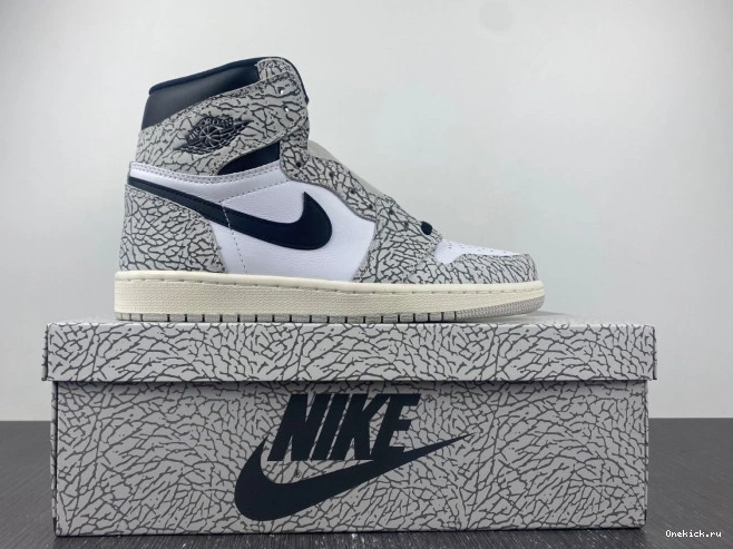 One Kick DZ5485-052 OG High 1 Jordan Cement Air White 0723